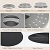 WENWELL 12" Microwave Splatter Cover & Mat,Large Vented Collapsible Splatter Guard dish Plate lid & Silicone Round Kitchen Mat for Food #2