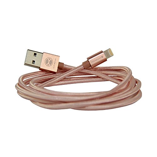 Cabo Xtrax MFI (Iphone) - 1, 5m ponta de aluminio - rose gold, Xtrax, Cabo Xtrax MFI (Iphone) - 1, 5