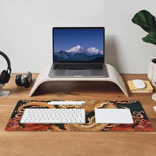 Tapis de souris dragon 30x80 cm avec base caoutchouc - 6