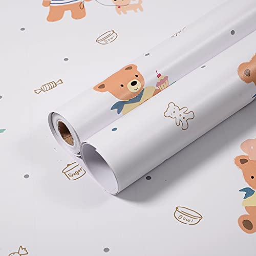 VI COLLECTIONS Teddy On Wall Look Self Adhesive PVC Wallpaper (600 cm) (B093YFQ18F) Amazon Price History, Amazon Price Tracker
