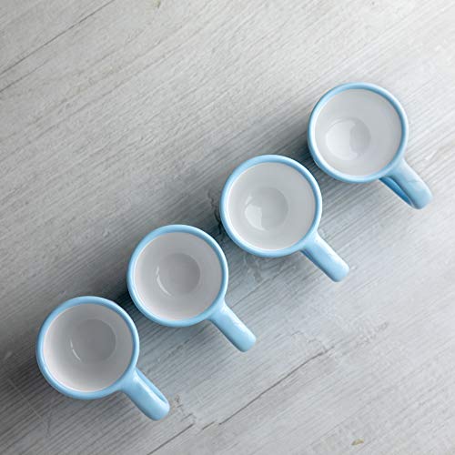 City to Cottage® Cerámica en Azul Celeste y Blanco | Diseño de Lunares | Hecha y Pintada a Mano | Cerámica Esmaltada 2oz… - Imagen 7