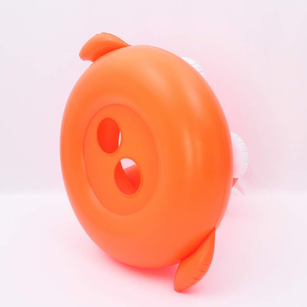 La Vogue Unisex Baby Cartoon Swimming Pool Float with Canopy Inflatable Flounder Pool Seat Float Swim Rings for Age of 1-4 Years : Toys & Games