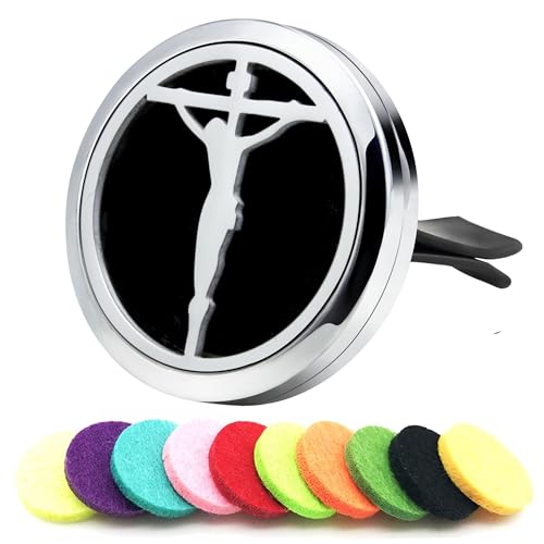 Image of Christian Cross 30mm Aromatherapy Car Essential Oil Diffuser Vent Clip