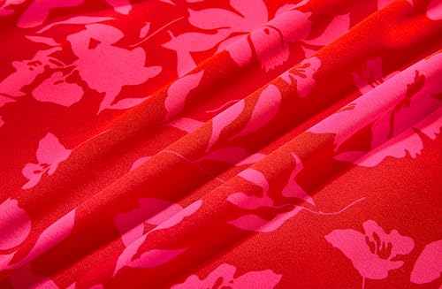 Image of Pinup Fashion Plus Size Wedding Guest Chiffon Semi Formal Maxi Dress | Chiffon, V-neckline, short sleeves, shirred waist, textured floral pattern, maxi length, versatile for all seasons