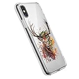 iPhone X Hülle iPhone 10 schutzhülle Stylischer Damen Rosa Rose Muster Druck Motiv auf der Schutzhülle wertet das originale Design Ihres iPhone X Handys noch weiter auf !