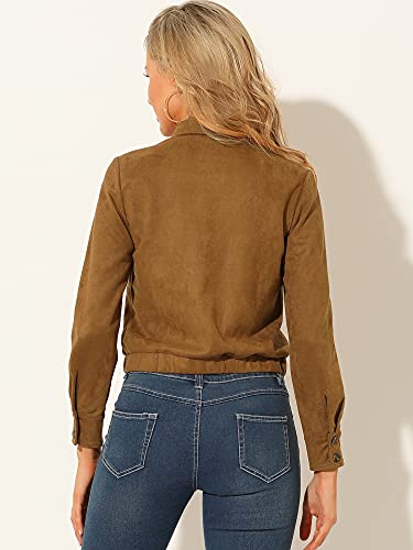 Allegra K Women's Casual, Brown, X-Small #TOP4