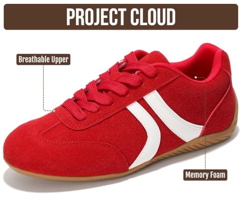 Image of Project Cloud Barefoot Shoes Women - Memory Foam Lace-Up Womens Sneakers - Lightweight & Non Slip Womens Shoes Casual - All-Day Women's Fashion Sneakers for 2026 (Goal)