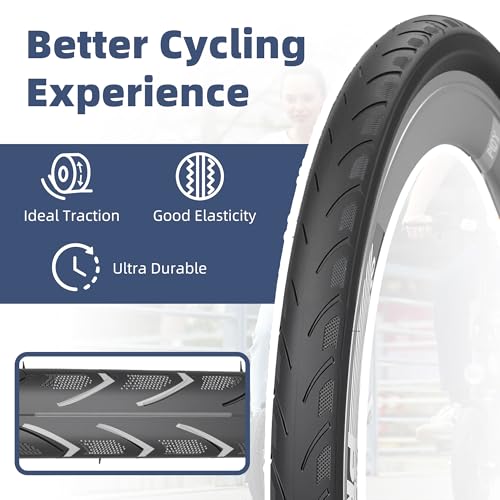 ZUKKA 20 x 1 3/8 inch Bike Tire 20 Inch Bike Tire Folding