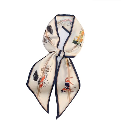 Printed Square Head Scarf, Hair Scarf, Neck Scarf, Bandana | Fashion Accessory for Purses and Handbags145*14cm”