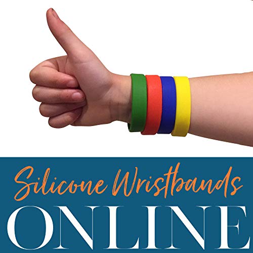 Silicone Wristbands Online Set di 50 braccialetti