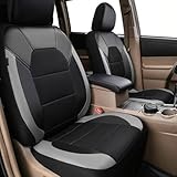 LXBSXY Leather Car Seat Covers Full Set For Dacia Jogger 2022-2024, Waterproof PU Leather, Airbag Compatible, Auto Accessories, Black-Gray - Image 5