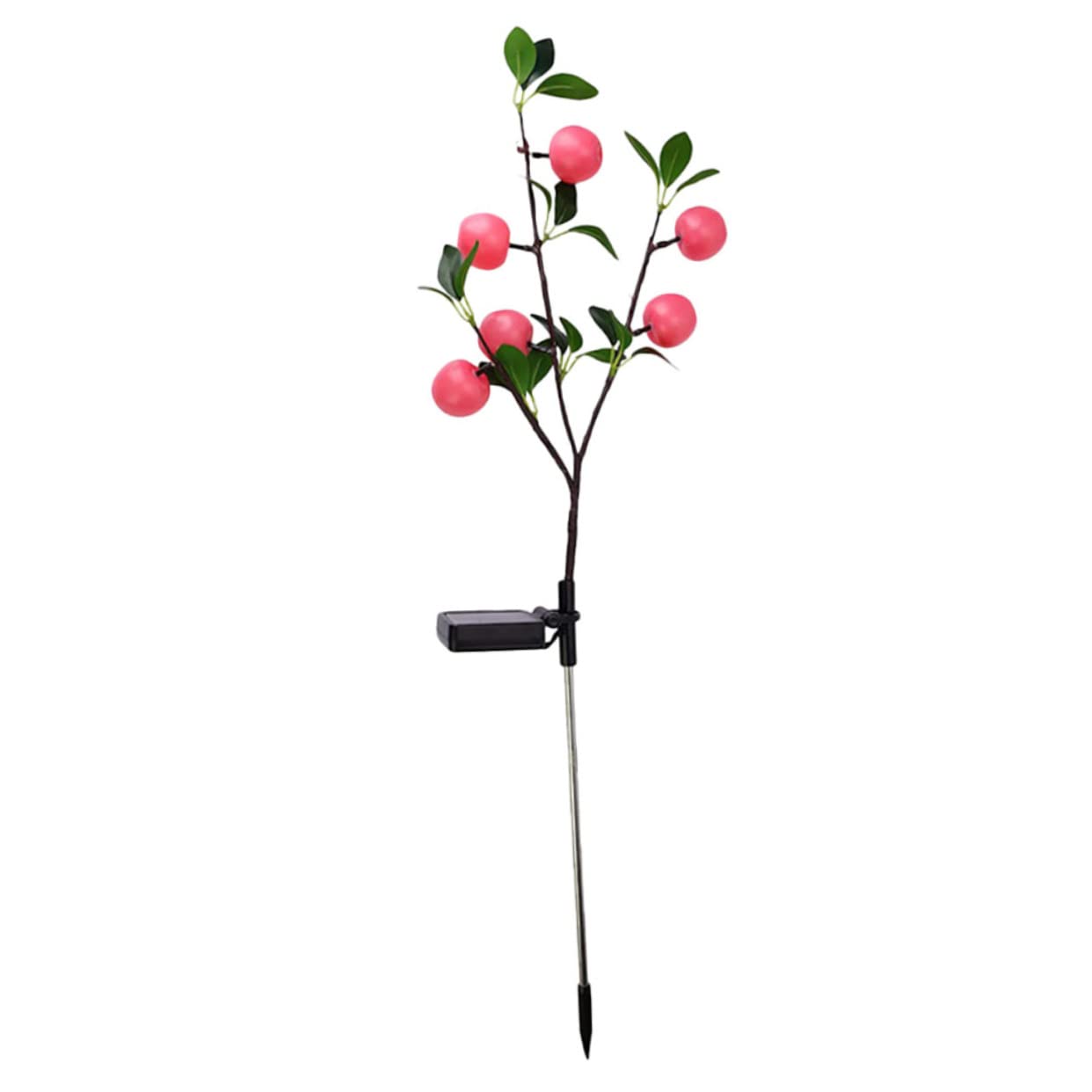 Abaodam Led Christmas Apple Shape Garden Stake Light Decorative Solar Pathway Lamp for Yard Waterproof Outdoor Decorative Lamp