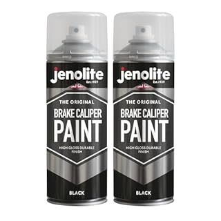 JENOLITE Brake Caliper Spray Paint | BLACK GLOSS | Brake and Caliper Restoration Spray Paint | Durable Finish, Heat and Petrol Resistant | 2 x 400ml | RAL 9005