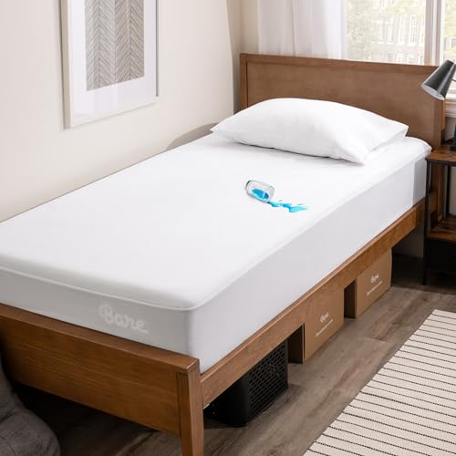 Image of Bare Home Twin Extra Long Mattress Protector - 100% Waterproof & Breathable - Cooling Mattress Cover - Protects Against Spills - Vinyl Free - Dorm Essentials - Protect Your Mattress (Twin XL, White)