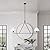 Modern 2-Light Kitchen Island Lighting 46.45 inch Matte Black Linear Chandelier with Fabric Shade Classic Farmhouse Pendant Lights Over Table for Dining Room Bar E12