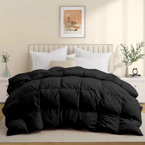 Image of 500 GSM Heavy Winter Quilt Comforter Double Bed Size (90 inchX100 inch) - Heavy Winter Blanket Double Bed 500 GSM Microfiber Fill - Duvet /Blanket Double Bed - Black Color