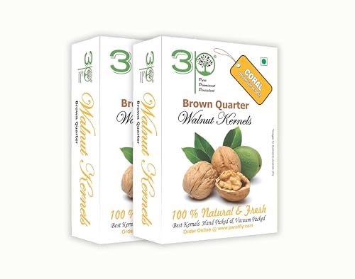 Image of 3p Kashmiri Brown Quarter Walnut Kernels Without Shell, 2 X 250 g