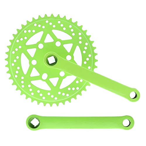 Riscko 007sml Juego De Bielas Bicicleta Personalizada Fixie Tallas S-m-l-l Urb Verde Fluor