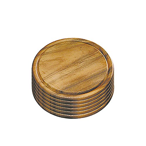 6X Fleischteller Akazie rund 25cm