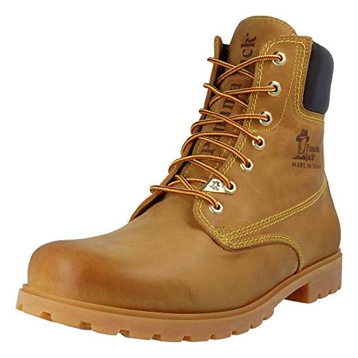 Panama Jack Panama 03 C1 - Náuticos de cuero hombre, color amarillo, talla 44