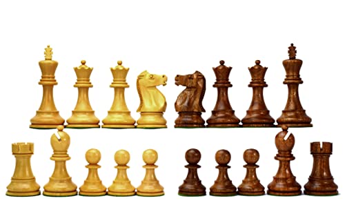 Figurine d'échecs Staunton ROOGU en bois d'acacia sculpté main
