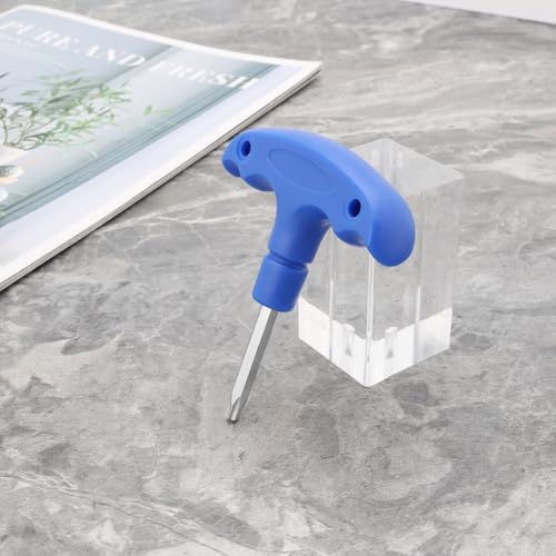 YINETTECH Golfschlägerschlüssel Edelstahl-Kunststoff-Werkzeugschaft-Adapterhülse T25 Pflaumenblüte mit Löchern Passend für die Meisten Schaftzubehörhülsen Blau