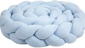 Trança Avulsa em Algodão para Cama Americana e Mini Cama | Protetor Lateral Macio e Decorativo para Proteção e Conforto(Azul Bebê,Trança Mini 2,50)