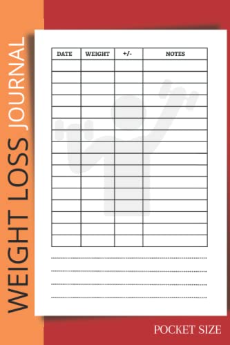 Weight Loss Journal: Pocket Size Weight Log Daily Weight Loss Planner Tracker 2022 - Log Book To Record, Monitor & Keep Track Of Your Body Weight 2022 - Size & Fitness