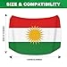 Kurdistan Flag Car Hood Cover, 4 x 5 Feet, 100% Polyester,Elastic Fabrics Can be Washed, Vehicle Bonnet Banner