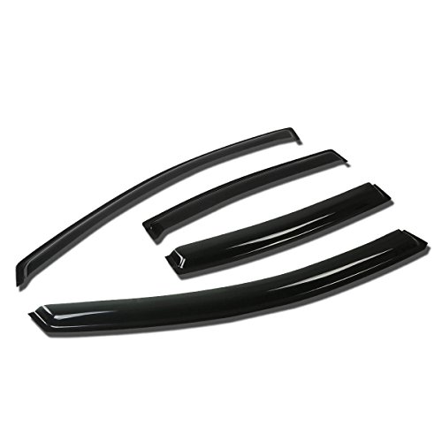 Auto Dynasty 4pcs Tape-On Window Visor Deflector Rain Guard Compatible with 2007-2012 Nissan Sentra, Acrylic