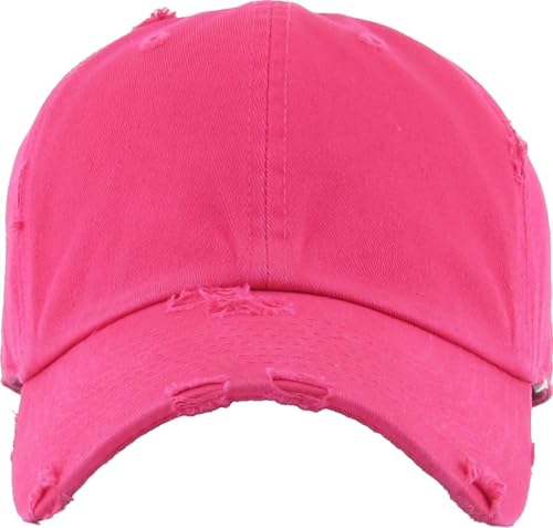 Image of KBETHOS Vintage Washed Distressed Cotton Dad Hat Baseball Cap Adjustable Polo Trucker Unisex Style Headwear