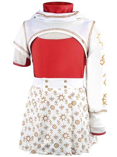 Xefenki Girls Nova Zombies 4 Costume Cheerleader Halloween Cosplay Includes Hooded Sweatshirt T-shirt and One-piece Skirt