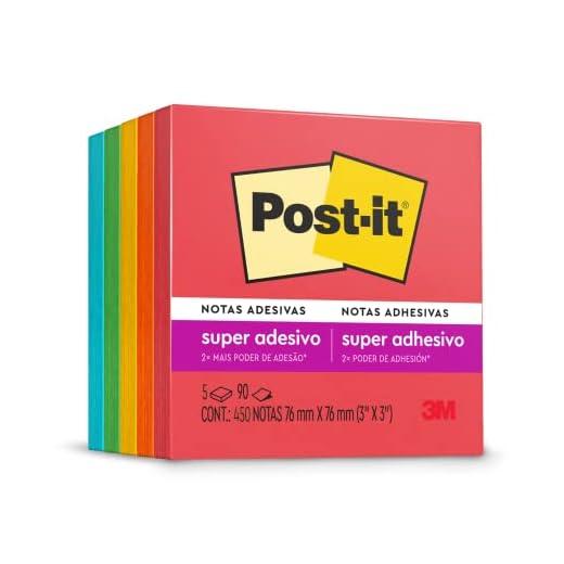 Post-it, 3M, Blocos de Notas Adesivas, Coleção Diversão Colorida, 450 Folhas