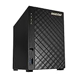 Asustor Drivestor AS1102T 2 Baies Serveur NAS Boîtier Quad Core 1.4 GHz CPU, 2.5GbE Port, 1 Go RAM DDR4 (sans Disque)