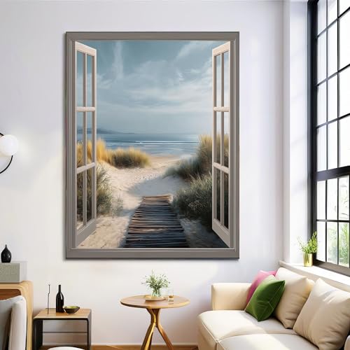 Tableau decoration murale bleu clair style réaliste pour salon et chambre moderne