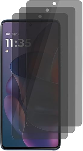 (No compatible con desbloqueo de huellas dactilares), paquete de 3 protectores de pantalla de privacidad para Motorola Moto G Stylus 5G 2025/2024 UW