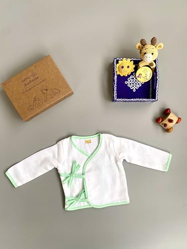 Image of Baby Relaxed Fit Double Muslin Cotton Full Sleeve Tops (Pack of 4) (LSBFST-0001 Assorted2 M6-9Months)