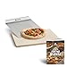Pierre à pizza rectangulaire en cordiérite avec pelle à pizza en acier inoxydable, pour la préparation du pain, de la tarte flambée et de la pizza, pierre réfractaire pour le barbecue - 38 x 30 x 1,5