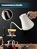 INTASTING Electric Kettle, Gooseneck Electric Kettle, ±1℉ Precise Temperature Control, Stainless Steel Interior, Quick Heating for Pour Over Coffee, Tea & Boiling Water, 0.9L (Cream White)