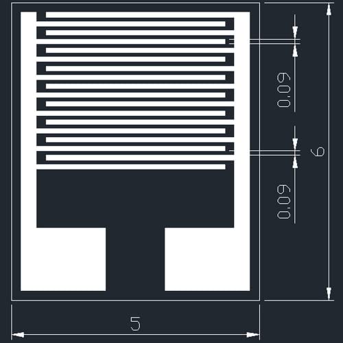Chip de sensor de humedad cerámico con electrodo interdigital IDE de alta precisión 5