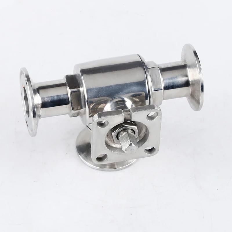 Vanne T Port inox 304 avec base d'actionneur pour brassage automatisé - 4
