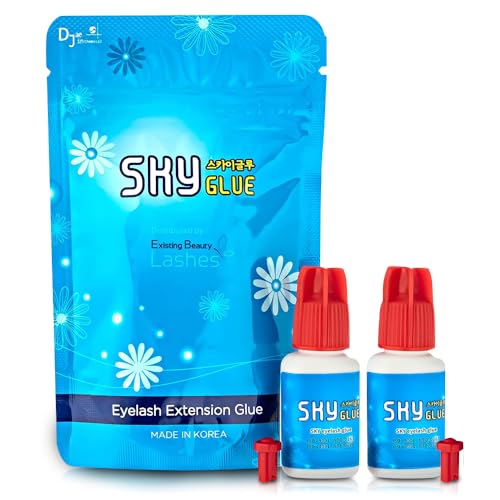 2 Pack Sky Glue S+ Eyelash Extension Glue Professional Use Only - Extra Strong Lash Extensions Adhesive 6-7 Weeks Retention and 1-2s Dry, Long Lasting Semi Permanent Black Glue - 2 Bottles 5 ml Ea 2 Pack Sky Glue S+ Eyelash Extension Glue Professional Use Only - Extra Strong Lash Extensions Adhesive 6-7 Weeks Retention and 1-2s Dry, Long Lasting Semi Permanent Black Glue - 2 Bottles 5 ml Ea