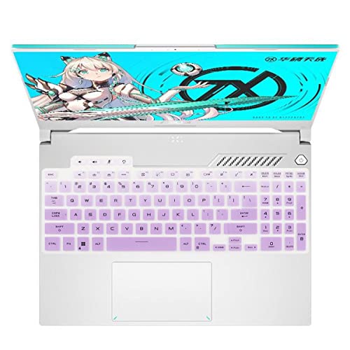 Image of 2022 Newest Keyboard Cover for ASUS TUF Gaming F17 FX707 & F15 FX507, TUF Gaming A17 FA707 & A15 FA507, TUF Dash 15 2022 FX517 Laptop, Asus TUf Gaming F17 Keyboard Skin Protector - GR Purple