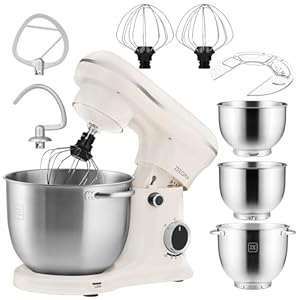 ZEEGMA Planeet Trio Keukenrobot – 1500W Planetair Mixsysteem – Inclusief 3 RVS Messen 5,2L 4,5L 4L – 10 Snelheidsinstellingen & Pulsfunctie – Deksel met Accessoires