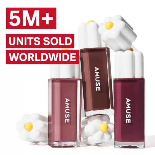 Image of Amuse SEOUL Daisy Flower Dew Tint (06 FIG DEW) - Glossy Moisturizing Lip Stain, Watery Glow Lip Tint, Long Lasting Color, Dewy Finish, Vegan, Korean Beauty Makeup