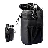 Zilonmzena magnetic gym water bottle bag -Unisex magnetic gym bag, holds gym water bottles with strap, 9.84" tall