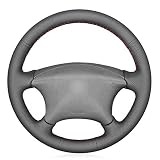 SODMLZ Cubierta de Volante de Piel sintética Negra de PU, para Citroen Xsara Picasso 2001-2010 Berlingo 2003-2008 C5 2001-2006 Peugeot Partner