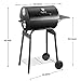 Charcoal Grill Outdoor BBQ Grill, Barrel Charcoal Grills with Side Table, with Nearly 500 Sq.In. Cooking Grid Area, Outdoor Backyard Camping Picnics, Patio and Parties, Black