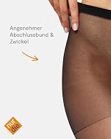 Nur Die Supersitz 20 DEN transparente Fein-Strumpfhose matte Optik Nylon bequemer Bund Damen, schwarz, L – Ansicht 3