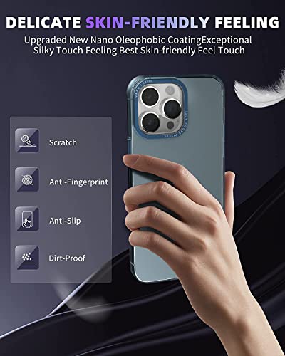 Image of eller sante SAN Pedro Frosted for iPhone 14 Pro Case Cover, 6 Feet Drop Protection, Shockproof, Scratch Resistant, Slim, Thin, Compatible with iPhone 14 Pro Back Cover - Blue